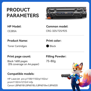 Cartucho de Tóner 85A 35A CRG 325 para P1102/1102W/<span class=keywords><strong>M1132</strong></span>/1212, Compatible con <span class=keywords><strong>hp</strong></span> Cb278a Cb435a Cb436a Ce285a - Product Image 2