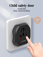 LDNIO Z7 2500W Adaptateur universel Bande d'alimentation murale Multi prise US/EU/UK/AU Adaptateur de voyage universel Prise d'extension Bonne qualité
