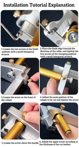 Máy cắt dây da có thể điều chỉnh, cầm tay, chiều rộng tối đa 6.5cm, độ dày 6mm, dụng cụ thủ công làm đồ da để tự làm dây lưng/dây đeo - Product Image 6