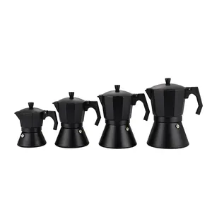 Innovative Function Products Black Coffee Makers Suppliers Stovetop Espresso Aluminum Moka Coffee Maker Pot Moka