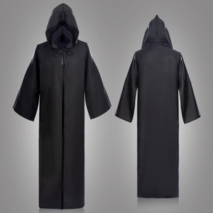 Mantello Jedi di Star Wars per Halloween, Costume da Cosplay Nero, Mantello della Morte di Anakin per Adulti, Abbigliamento per Feste - Product Image 1