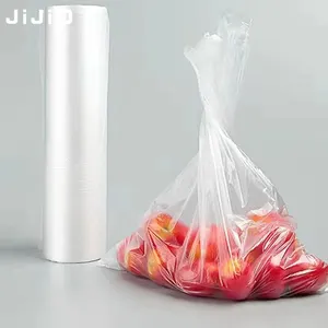 JijiD 사용자 정의 인쇄 방수 야채 포장 식품 보관 슈퍼마켓 투명 Hdpe 투명 비닐 봉투