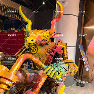 Escultura <span class=keywords><strong>de</strong></span> Robot Motociclista Punk - Diseño Personalizado Hecho a Mano, Decoración <span class=keywords><strong>de</strong></span> Jardín <span class=keywords><strong>de</strong></span> <span class=keywords><strong>Hierro</strong></span> Forjado <span class=keywords><strong>de</strong></span> Metal Pesado, Gran Escultura Artística - Product Image 5