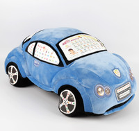 Coussin de voiture en peluche douce de haute qualité certifié BSCI ICTI SEDEX, en forme de bus scolaire, avec rembourrage en coton PP pour bébés