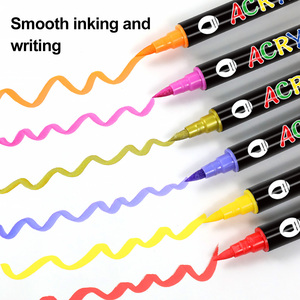 Bộ bút dạ quang acrylic hai đầu 120 màu, đầu cọ nhỏ, dùng vẽ graffiti, mực vĩnh cửu, dễ sử dụng - Product Image 5