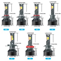 Lámpara LED HADUDU K9C Pro H7 H4 H11, Tubo de Cobre Más Grande, Luces LED H1 HB3 9005 HB4 9006 12V para Bombilla de Faro Delantero de Coche