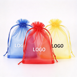 Cheap Wholesale Organza Mesh Drawstring <b>Gift</b> Pouch Custom Logo Sheer Bag for Wedding Favor Candy Jewelry Packing - Product Image 6