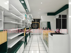 Conception moderne de pharmacie, design d'intérieur, étagère d'exposition personnalisée pour magasin médical - Product Image 4