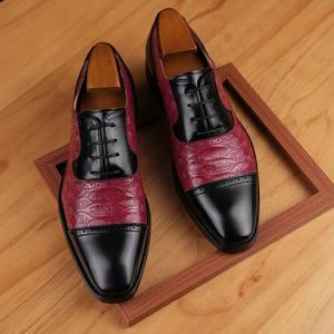 Chaussures en cuir décontractées et élégantes pour hommes, chaussures habillées à bout pointu, chaussures de mariage formelles pour hommes, chaussures Oxford - Product Image 3