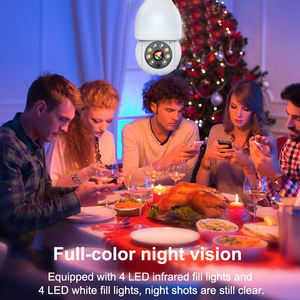 กล้องวงจรปิดไร้สายแบบหลอดไฟ 360 องศา Wifi PTZ พร้อมเสียงสองทาง ระบบตรวจจับมนุษย์ด้วย AI แจ้งเตือนผ่านแอพ กล้องวงจรปิดขนาดเล็ก CMOS สำหรับภายในอาคาร รุ่น <span class=keywords><strong>V380</strong></span> - Product Image 2