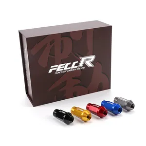 FECCR — écrou forgée en alliage d'aluminium, vis à pneu léger, <span class=keywords><strong>jante</strong></span> de roue modifiée, écrou de moyeu adapté à toutes les séries de voitures, 10 pièces - Product Image 1