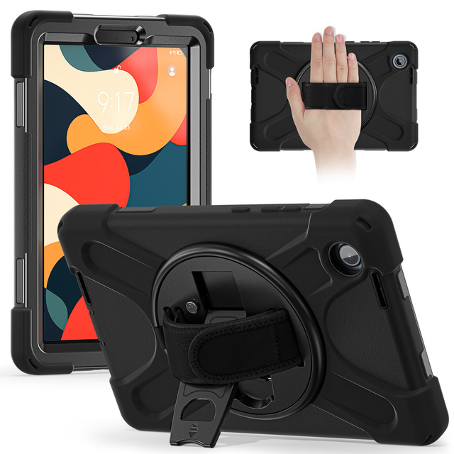 Tablet Cover Case for Lenovo Tab One 8.7 Inch/K9 TB305FU (2025) With 360 Rotating Kickstand Hand Strap Shoulder Strap