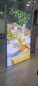 Scatola luminosa senza cornice per esposizione pubblicitaria in tessuto retroilluminato in tessuto con dimensioni personalizzate