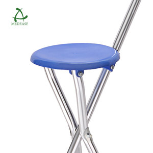 Tabouret pliant avec <span class=keywords><strong>chaise</strong></span>, 1 pièce, pour personnes âgées, en plein air, canne à pied - Product Image 2