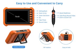 Nội soi công nghiệp với 7 inch <span class=keywords><strong>LCD</strong></span> Màn hình màu 5MP 2592*1944P linh hoạt rắn máy ảnh 8.5mm borescope máy ảnh cống cam pq319 - Product Image 3