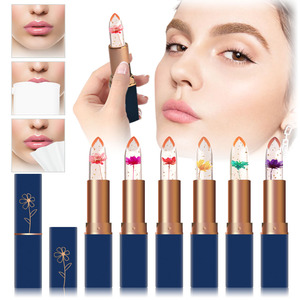 Rouge à lèvres en gelée aux fleurs <span class=keywords><strong>s</strong></span>échées avec logo personnalisé, changeant de couleur selon la température, <span class=keywords><strong>baume</strong></span> hydratant pour cadeaux promotionnels - Product Image 3