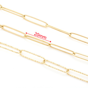Stainless Steel Oval <b>Cross</b> <b>Chain</b> 20mm Gold Plated DIY Craft Supply for Jewelry Making and Decorative Projects - Product Image 4