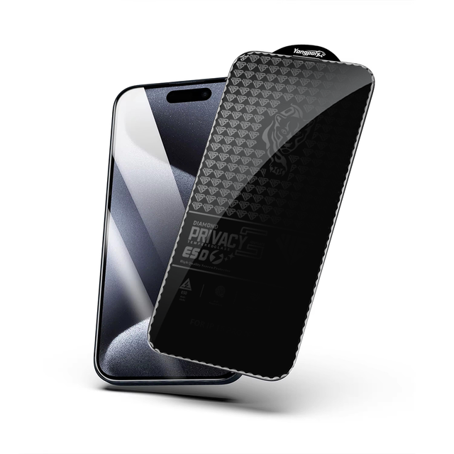 High Quality 3D Radius OG Privacy Tempered Glass Screen Protector 10H Ultra-Thin 0.4mm 99.4% Transparent for for 16 Pro Max