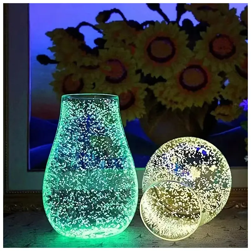 250g/ bag 3-5mm resin noctilucent sand  hand-decorated fluorescent stone  garden fish tank decorated with luminous stone