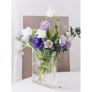 A0424 <b>Book</b> <b>Vase</b> <b>for</b> <b>Flowers</b> Room Decor Artistic and Cultural Flavor Decorative Acrylic <b>Vase</b> Glass <b>Vase</b> - Product Image 3
