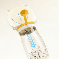Bouteille d'eau et de nourriture pour animaux de compagnie multifonctionnelle en plastique, imperméable, antidérapante, 2 en 1, portable, anti-fuite, avec cordon