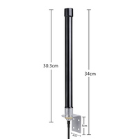 Antenne Yagi omnidirectionnelle longue portée 6dBi pour caméra de surveillance extérieure WiFi 4G LTE, connecteur SMA(M) 50 Ohm 2,4 GHz et 5 GHz