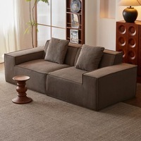 Sofá Seccional Moderno de Lujo para Sala de Estar, en Forma de L, de 2 y 3 Plazas, Tapizado en Corduroy, Empacado al Vacío, Diseño Rosa para el Hogar