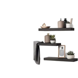 Dachuang Wood Art Floating Wall <b>Shelf</b> Rectangle Durable Wall Mounted Storage <b>Rack</b> For Home Decor - Product Image 2