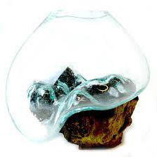 زهريات زجاجية مذابة على خشب الطفو بالجملة، ديكور منزلي من الزجاج المنصهر على الخشب - Product Image 4