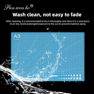 Planche à découper double face A3 Panwenbo en stock, 3 couches, <span class=keywords><strong>tapis</strong></span> de couture, <span class=keywords><strong>tapis</strong></span> de découpe artisanal, <span class=keywords><strong>tapis</strong></span> de découpe auto-cicatrisant en <span class=keywords><strong>PVC</strong></span> - Product Image 4