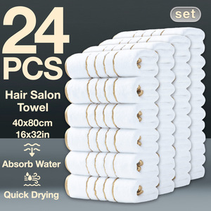 Serviette de salon de coiffure Gozone Home 40x80cm 24 pièces absorbante séchage rapide pour salle de bain - Product Image 5