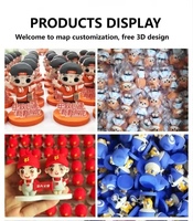 Figuras de Acción de Silicona con Temática de Animales de Dibujos Animados, Ecológicas, Personalizadas OEM, Mini Juguetes Decorativos Unisex en 3D con Color y Tamaño Personalizados
