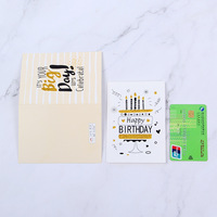 Mini carte de vœux en feuille d'or, cartes de vœux pliante, impression Post d'anniversaire, 72 pièces, livraison gratuite