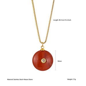 Collar Haomi de Estilo Bohemio con Banda de Diamantes <span class=keywords><strong>y</strong></span> Piedra Natural, Collar Étnico Vintage con Hebilla de la <span class=keywords><strong>Paz</strong></span> - Product Image 6