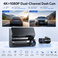 Cámara para Auto 4K con WiFi, Grabación de 24 Horas, Sensor G, Mini Caja Negra para Auto, Cámara de Doble Lente Delantera y Trasera 4K, Venta al Por Mayor