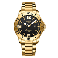 Montres à quartz NIBOSI 2589, design de luxe, mode, affaires, aiguilles lumineuses, étanches, montre pour homme, bracelet en acier inoxydable