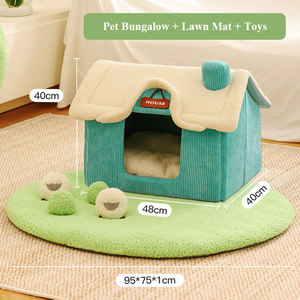 Venta al por mayor interior encantador diseño extraíble lavable casa para perros mascota suave tienda de campaña para dormir pequeña casa para perros y gatos - Product Image 4