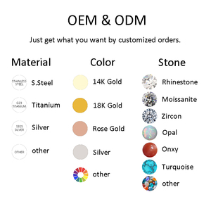 Produttori di gioielli placcato oro linguetta sopracciglio <span class=keywords><strong>naso</strong></span> <span class=keywords><strong>Piercing</strong></span> in acciaio inox <span class=keywords><strong>925</strong></span> <span class=keywords><strong>argento</strong></span> Sterling titanio gioielli per il corpo - Product Image 4