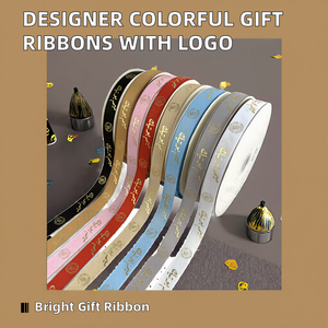 Cintas de Regalo de Poliéster Satinado Ecológicas de Alta Calidad para Cumpleaños, Diseño Colorido, Negro, Logotipo Impreso Personalizado, Duraderas y Biodegradables - Product Image 2