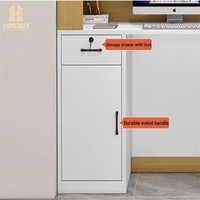 Bureau de réception pliable en bois, durable et moderne, pour salon de beauté, hôpital, supermarché, bureau, 1m, blanc, petit modèle commercial