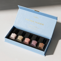 Boîte cadeau rigide magnétique personnalisée avec insert en mousse pour vernis à ongles, soins des ongles, emballage cosmétique, vente en gros, haute qualité, écologique