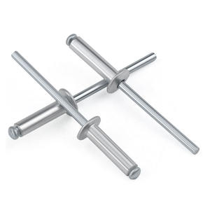 Rivets aveugles en aluminium à tête plate de type ouvert, rivets à percussion pleins à extrémité ouverte, norme ISO, finition galvanisée M2.4M3M3.2M4M5M6 - Product Image 5