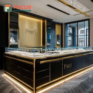 Fabricante de Vitrinas Modernas para Joyería, Exhibidores de Vidrio con Marco de Madera para Mostrador de Centro Comercial - Product Image 4