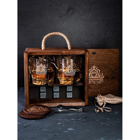 Personnalisable Antique Pin Bois Whisky Sobering Kit Jolis Pots Polis Antiquités avec Décor Classique Noël Cuisine Utilisation Cadeau