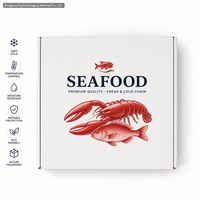 Boîtes en carton ondulé personnalisées, écologiques, imperméables et robustes, en matériaux recyclés, design recyclable pour fruits de mer, poissons congelés, produits froids