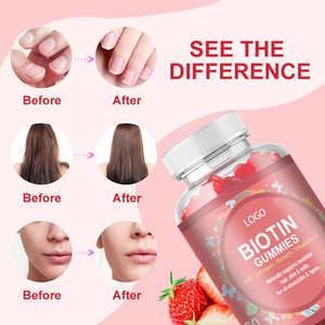 Gummies de vitamina C blanqueadoras para aclarar la piel HALAL, suplemento de gomitas de queratina de Colágeno Hidrolizado de biotina para la piel del cabello y las uñas - Product Image 2