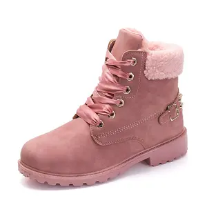 Botas de felpa cálidas para mujer, zapatos de temporada de invierno a la moda, fabricados en China, venta al por mayor