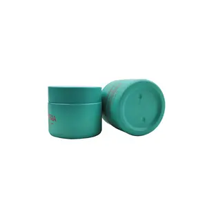 Vente en gros de pots en verre opale, ensembles de pots en porcelaine d'australie, pot en céramique mat vert bleu couleur avec écran en soie, logo personnalisé