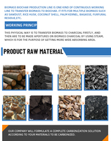 Four de pyrolyse de carbonisation du bois Biochar faisant la machine Ligne de production de carbone sans fumée de carbonisation du charbon de bois
