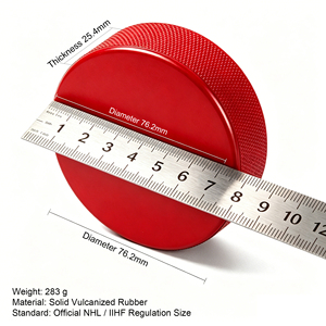 <span class=keywords><strong>Puck</strong></span> de hockey sur glace en caoutchouc de taille officielle, imprimé avec un logo, de haute qualité, professionnel, pour l'entraînement sur patinoire et les cadeaux souvenirs - Product Image 4